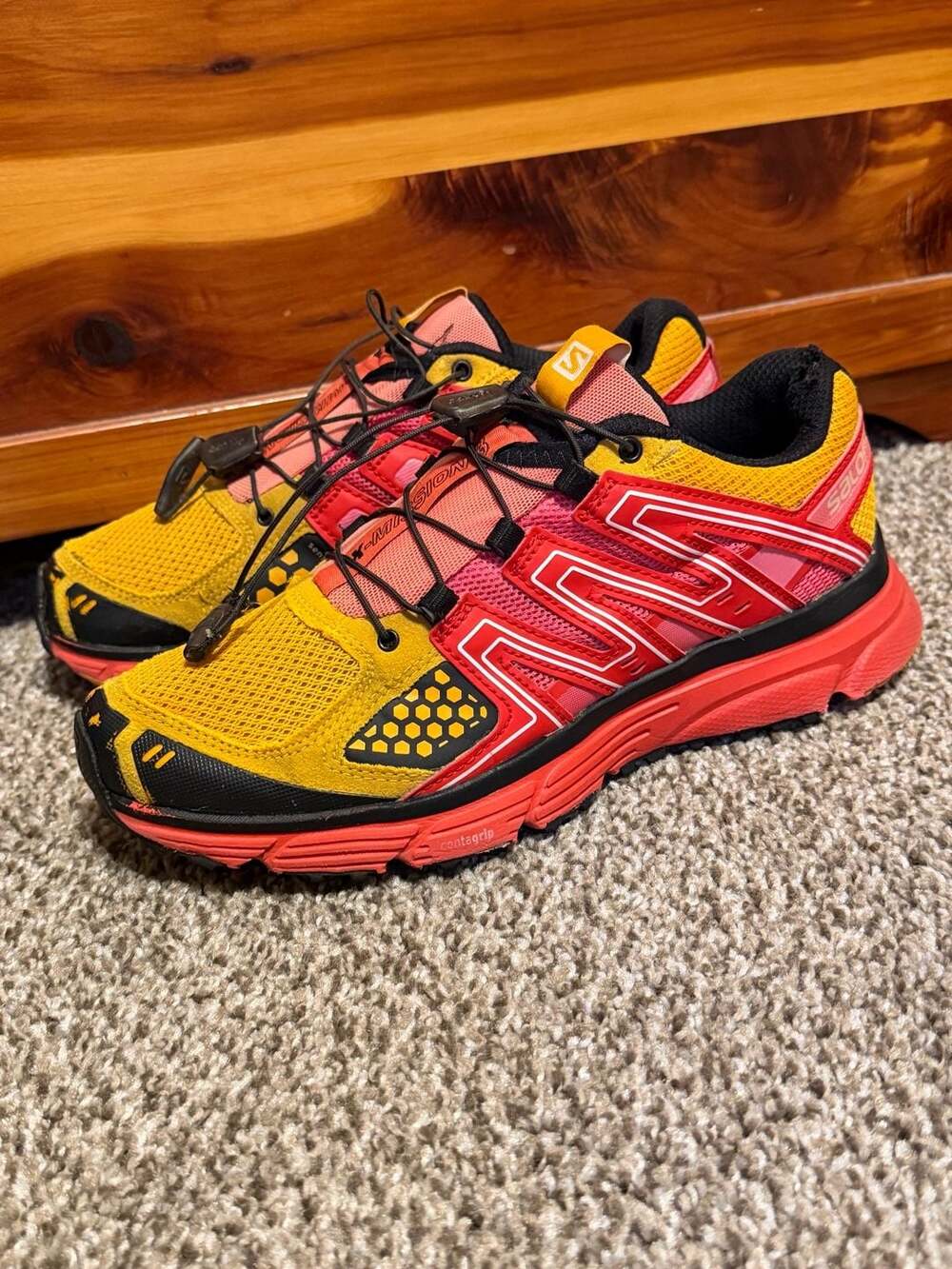 Salomon XR Mission 3 Women's Trail Running Shoes Multicolor Red/Yellow Size 6.5